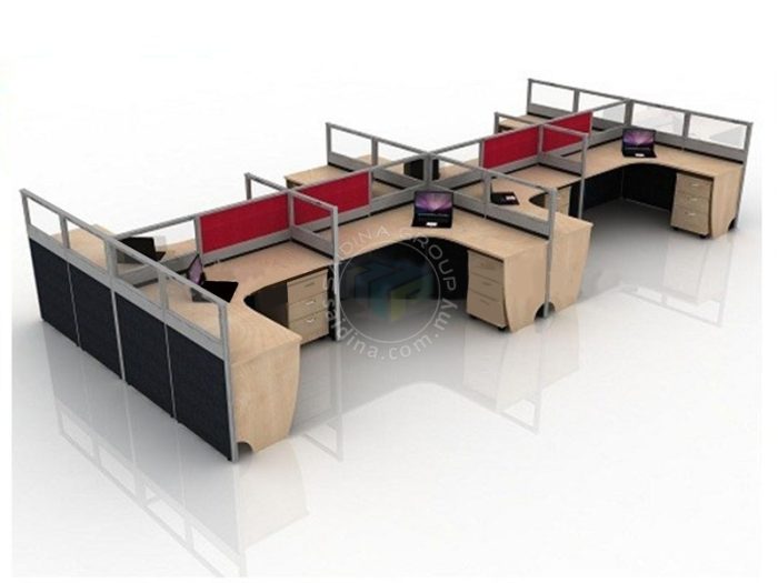 8 seater office workstation