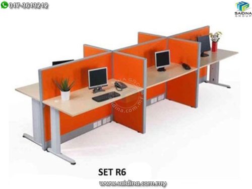 6 seater office workstation