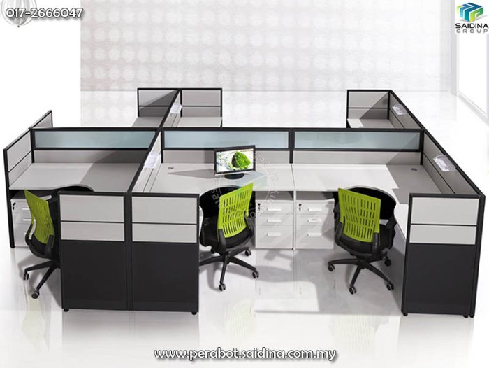 6 seater office workstation