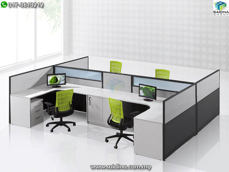 office workstation cluster of 4
