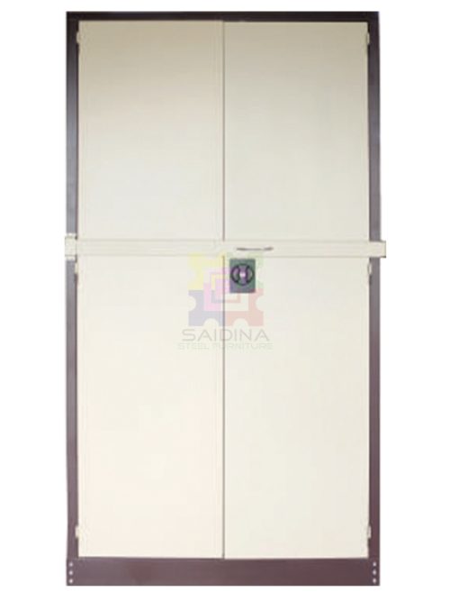 swing door cupboard c/w locking bar