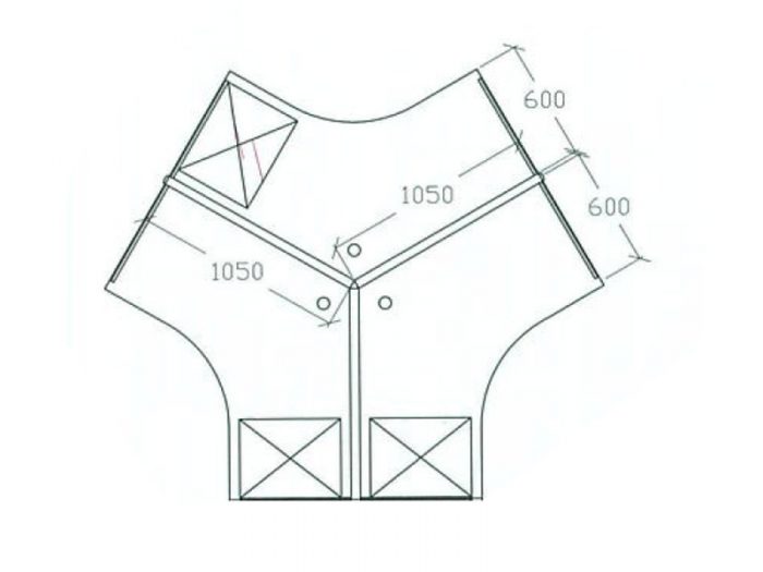 3 seater office workstation