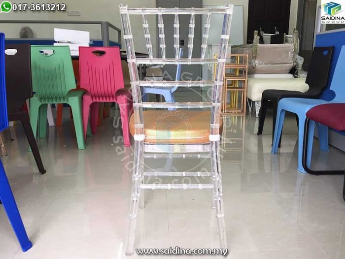Transparent Chiavari Chairs  (Resin) c/w Detachable PVC Cushion - Image 2