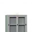 Half Height Glass Sliding Door Steel Cupboard