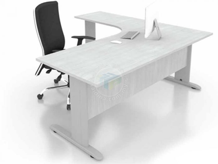 L shape Office Tables c/w J Metal Leg