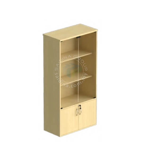 Book Shelf & Glass Door Cabinet | Model SG-SG