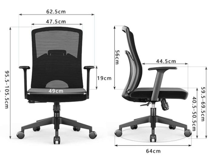Medium Back Executive Mesh Office Chairs | Model : UTF-B812 - Image 3