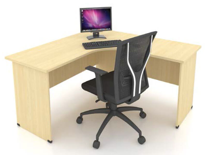 OFFICE FURNITURE SET PACKAGE (L-Shaped Desk + Chair) | PJS03