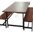 6 seater Wooden Canteen Tables & Bench Set