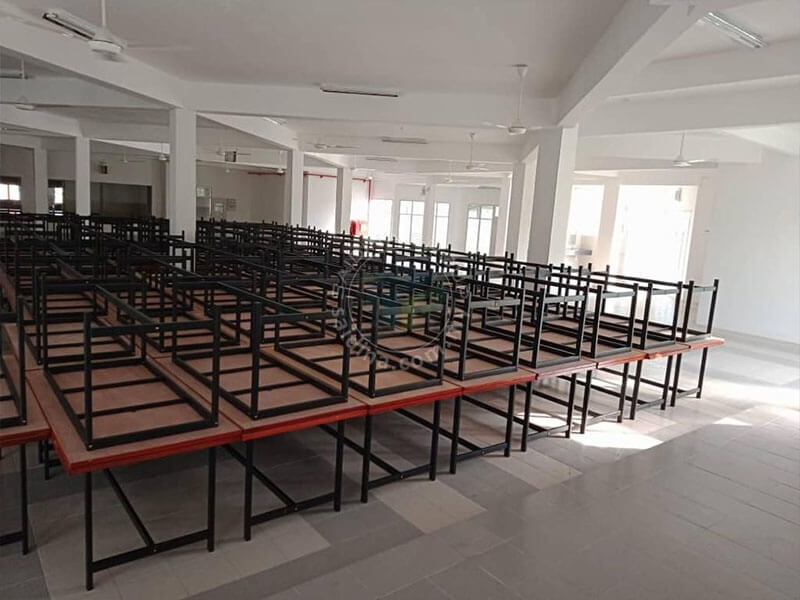 6 seater Wooden Canteen Tables & Bench Set | SGT-WC8