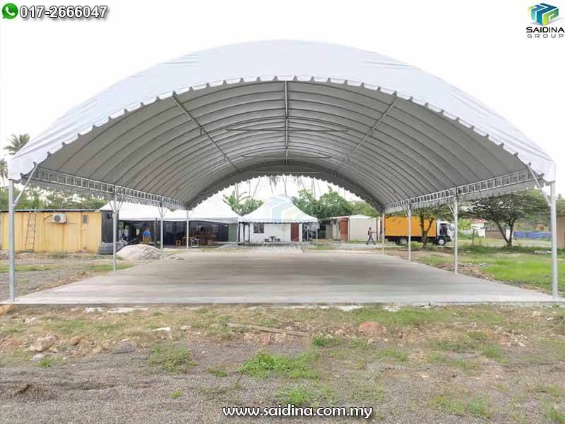 Halfmoon Canopy | Curved Width 30′ W x 20′ L | 40′ W x 20′ L
