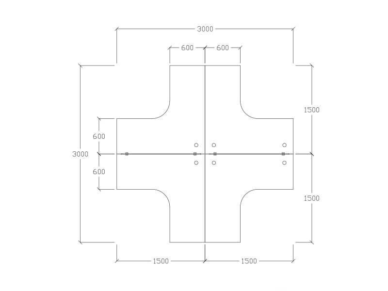 Workstation Cluster of 6 c/w Half Glass partition, L shape tables & 2D+1F Mobile Pedestal | Model SGWS-GL603 - Image 3