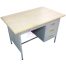 4′ Single Pedestal Steel Desk (Melamine Chipboard Top)