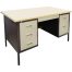 5′ Single Pedestal Steel Desk (Melamine Chipboard Top) |