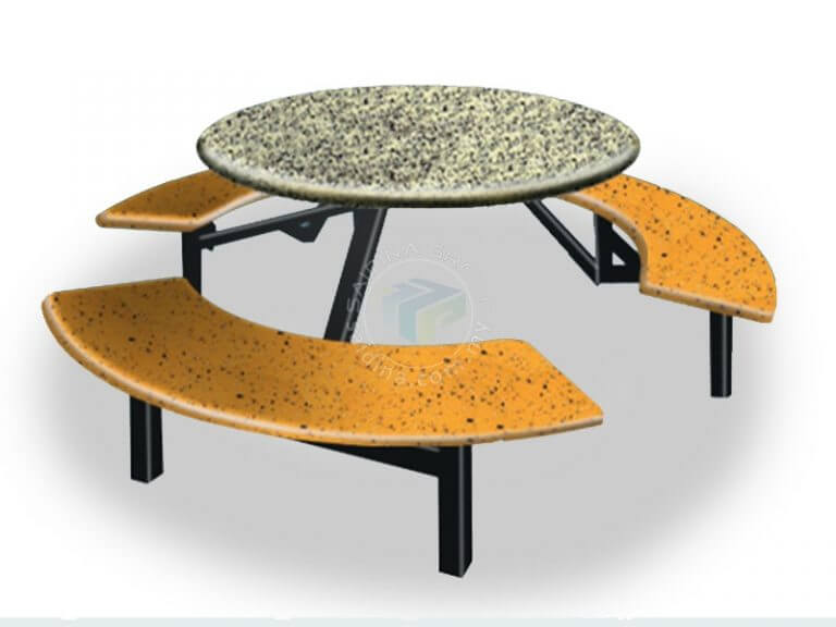 Food Court Tables c/w 6 seaters attached | SGT-FGR6K / 607 (C3)