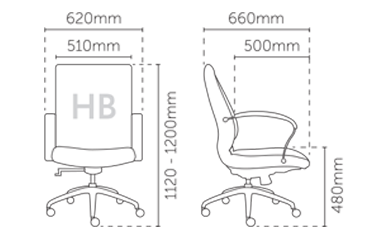 High back Leather | Director’s Chairs | Model : E1061H (Directiv) - Image 3