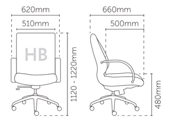 High back Leather | Director’s Chairs | Model : E1071H (Bossi) - Image 2