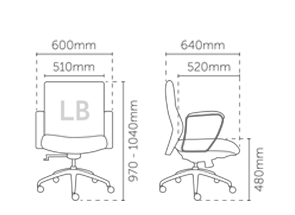 Executive Low back Chairs | Model : E2833H (Shavy) - Image 3