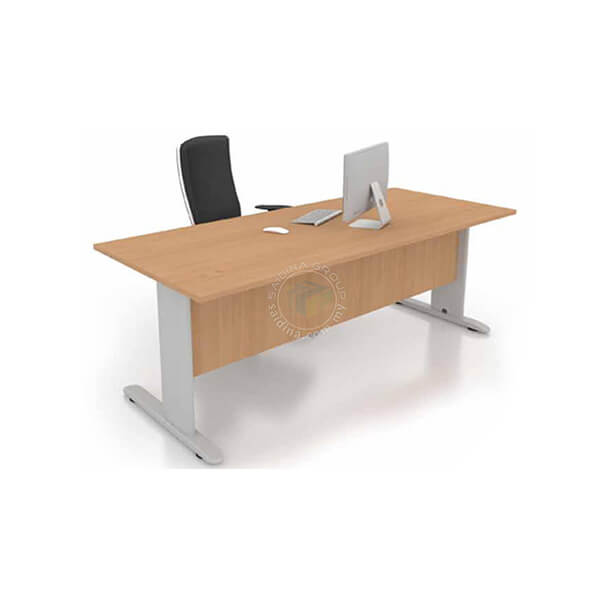 Rectangular Office Tables c/w J Metal Leg & Wooden Modesty | Siri MR
