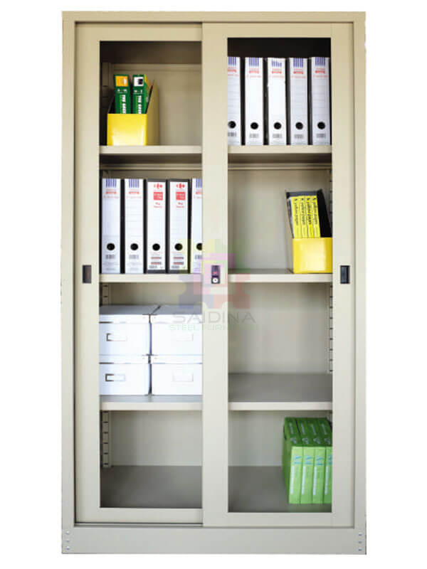 Full Height Glass Sliding Door Steel Cupboard | Model: S119 - Image 3