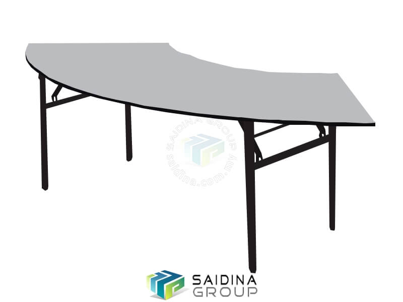 Crescent Banquet Tables | Folding Tables | Grey - Image 4